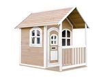 Ambia Garden Spielhaus Alex , Braun, Weiß , Holz , Zeder , 137x178x191 cm , Fsc, EN 71 , Freizeit & Co, Gartenspielzeug, Spielhäuser