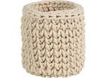 Patinio Aufbewahrungskörbchen , Beige , Textil , 5.82 l , rund , 18 cm , AZO-frei , handgemacht , Ordnen & Aufbewahren, Dekoboxen & Aufbewahrungsboxen, sonstige Boxen