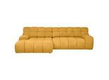 Welnova Ecksofa , Gelb , Textil , Ottomane links, L-Form , 297x180 cm , Fsc, Reach, Made in Eu , Stoffauswahl, seitenverkehrt erhältlich, Hocker erhältlich, Rücken echt, Armteil links, Armteil rechts , Wohnzimmer, Sofas & Couches, Wohnlandschaften, Ecksofas