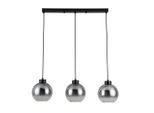 Dieter Knoll Hängeleuchte Smokey, Anthrazit, Chrom, Metall, Glas, Uni,Uni, 18x120x72 cm, Lampen & Leuchten, Innenbeleuchtung, Hängelampen, Pendelleuchten