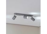 Deckenstrahler Livia, grau, 52 cm, 3-flg., Metall, GU10