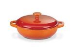 GSW Schmortopf , Orange , Metall , 4,5 l , ISO 9001 , backofengeeignet, hitzebeständige Griffe, rostfrei, hitzebeständig, geschmacksneutral, PFOA-frei, optimale Wärmeverteilung, leichte Reinigung, PFAS-frei , Kochgeschirr, Töpfe, Schmortöpfe