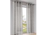 Gardine HEINE HOME Gr. 3, grau, B:135cm H:225cm, Polyester, Gardinen, Gardine