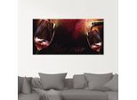 Glasbild ARTLAND "Wein - Rotwein", rot (farbe bild(er): rot), B:125cm H:50cm, Bilder, Glasbild, in verschiedenen Grössen