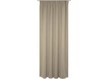 Vorhang WIRTH "Wiessee", beige (natur), B:150cm H:305cm, Baumwolle, Leinen, Modal, Gardinen, Vorhang, nach Mass