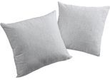 Kissenhülle WIRTH "Torbole" Gr. 1, grau, B:40cm L:40cm, Polyester, Obermaterial: 90% Polyester, 10% Baumwolle, Kissenbezüge, Kissenhülle