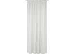 Vorhang WIRTH "Wiessee", weiss (weiß), B:150cm H:195cm, Baumwolle, Leinen, Modal, Gardinen, Vorhang, nach Mass