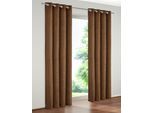 Vorhang WIRTH "B-Holmsund" Gr. 15, braun, B:270cm H:245cm, Chenille, Polyacryl, Gardinen, Vorhang