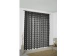 Vorhang WIRTH "FELINO" Gr. 2, grau, B:132cm H:175cm, Jacquard, Baumwolle, Polyester, Gardinen, Vorhang