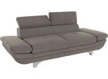 COTTA Polstergarnitur "Enterprise" Set, Set bestehend aus: 2-Sitzer mit Kopfteilverstellung & Hocker