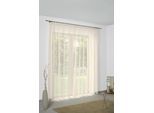 Gardine WIRTH "Manuela", beige (champagner), B:600cm H:210cm, Voile, Polyester, Gardinen, Gardine, Store
