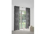 Vorhang WIRTH "Lupara" Gr. 4, grau, B:132cm H:245cm, Jacquard, Obermaterial: 75% Polyester, 25% Baumwolle, Gardinen, Vorhang