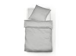 Bettwäsche FLEURESSE "Porto 3998 (2/3tlg.)", grau (light grau), B/L: 160cm x 240cm, 1 Stk., 1 Stk., Buntgewebe, B/L: 65cm x 100cm, 2 Stk., Buntgewebe, Obermaterial: 100% Baumwolle, Bettwäsche, Bettwäsche