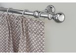 Gardinenstange GARESA "ANDREA", grau (chromfarben), L:400cm Ø:20mm, Metall, Gardinenstangen, Gardinenstange, Vorhanggarnitur, verlängerbar, Endknopf Kugel lang, mit Ringen