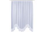Gardine WIRTH "Elvira" Gr. 2, weiss (weiß), B:450cm H:125cm, Sablé, Polyester, Gardinen, Gardine, Welle