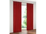 Vorhang WIRTH "Warnow" Gr. 11, rot, B:132cm H:160cm, Chenille, Polyacryl, Gardinen, Vorhang