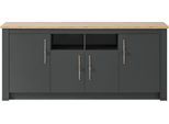 Spülenschrank KOCHSTATION "KS-Westminster", grau (grau dunkel), B:204cm H:92cm T:60cm, Schränke, Spülenschrank, im romantischen Landhausstil, Breite 204 cm, exclusiv by Otto