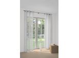 Gardine WIRTH "Anja" Gr. 20, weiss (sanftes weiß), B:600cm H:245cm, Polyester, Gardinen, Gardine, Store