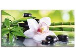 Artland Wandbild »Spa Steine Bambus Zweige Orchidee« Zen 1 Stk. tlg. als Alubild, Outdoorbild, Leinwandbild, Poster, Wandaufkleber