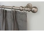 Gardinenstange GARESA "ANDREA", silber (mattnickelfarben), L:100cm Ø:20mm, Metall, Gardinenstangen, Gardinenstange, Vorhanggarnitur, verlängerbar, Endknopf Kugel lang, mit Ringen
