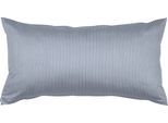 Kissenbezug JANINE "modernclassic 3912", blau (atlantik), B:40cm L:80cm, Mako-Satin, Obermaterial: 100% Baumwolle, Kissenbezüge, Kissenbezug, mit Reissverschluss, Kissenhülle in Gr. 40x80 oder 80x80 cm