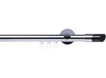 Gardinenstange LIEDECO "Innenlaufgarnitur 20 mm Piano Gibraltar" Gr. 2, grau (chromfarben), L:160cm Ø:2mm, Eisen, Gardinenstangen, Gardinenstange, Gardinenstange Komplett