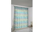 Vorhang WIRTH "Berlare" Gr. 5, blau, B:132cm H:255cm, Jacquard, Baumwolle, Polyester, Gardinen, Vorhang