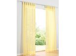 Gardine HEINE HOME Gr. 1, gelb, B:140cm H:145cm, Polyester, Gardinen, Gardine