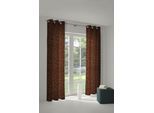 Vorhang WIRTH "Toco-Ranke" Gr. 4, braun, B:132cm H:245cm, Chenille, Polyacryl, Polyester, Gardinen, Vorhang