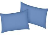 Kissenbezug BELLANA "Mako-Jersey-Exclusiv", blau (mittelblau), B:60cm L:40cm, Baumwolle, Obermaterial: 100% Baumwolle, Kissenbezüge, Kissenbezug, aus reiner Baumwolle