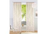 Gardine MY HOME "Anna" Gr. 2, beige (sand), B:140cm H:175cm, Ausbrenner, Polyester, Viskose, Gardinen, Gardine, Viskose, Polyester, Äste-Motiv