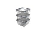 ROTHO Vorratsglas "Click & Lock 3 x 0.75 l" 3 Stk. tlg.