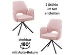 Stolkom Armlehnstuhl »Nele« (Set) 2 Stk. Stoffbezug 180 grad drehbar mit Auto-Return
