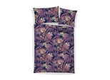 Bettbezug HOME FASHION "Palmas, 100 % Microfaser", lila (violett), B:160cm L:210cm, Microfaser, Obermaterial: 100% Polyester, Bettbezüge, Bettbezug