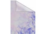 LICHTBLICK ORIGINAL Fensterfolie "Hortensie" 1 Stk. blickdicht strukturiert Klebepunkte selbstklebend, Sichtschutz