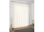 Vorhang WIRTH "Chiming" Gr. 4, beige (natur), B:135cm H:245cm, Baumwolle, Polyester, Gardinen, Vorhang