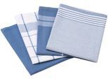 Geschirrtuch GÖZZE "Geschirrtücher, Des. 60057", blau, B:50cm L:70cm, 100% Baumwolle, Geschirrtücher, Geschirrtuch, kariert, gestreift und unifarben