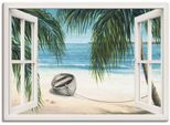 Artland Wandbild »Fensterblick - Karibik« Fensterblick 1 Stk. tlg. als Leinwandbild, Wandaufkleber in verschied. Grössen