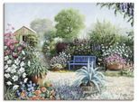 Artland Leinwandbild "Ruhiger Garten" Garten 1 Stk. tlg. auf Keilrahmen gespannt