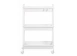 Rollwagen HEINE HOME, weiss (weiß), B:50cm H:80,5cm T:15,5cm, Kunststoff, Stahl, Rollwagen, Rollwagen