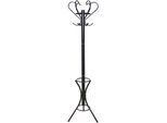 Kleiderständer, schwarz, H:178cm T:47cm Ø:47cm, Metall, HOFMANN LIVING AND MORE, Garderobenständer, Kleiderständer, Garderobenständer