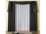 Freihanddeko WIRTH "Janine" Gr. 3, schwarz, B:135cm H:500cm, Polyester, Gardinen, Freihanddeko