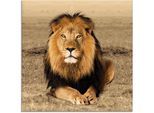 Artland Glasbild »Löwe« Wildtiere 1 Stk. tlg.