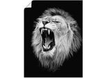 Artland Wandbild "Der Löwe" Wildtiere 1 Stk. tlg. als Alubild, Outdoorbild, Leinwandbild, Poster, Wandaufkleber