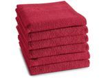 Geschirrtuch DDDDD "Küchenhandtuch Logo, aus 100% Baumwolle, 50x55 cm", rot, B:50cm L:55cm, 100% Baumwolle, Geschirrtücher, Geschirrtuch, Küchentuch aus weicher Frottee, sehr saugstark und langlebig