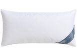 Federkopfkissen HAEUSSLING "Kristall Edition", weiss (weiß), B:40cm L:80cm, Bezug: 100% Baumwolle. Füllung: 85% Federn, 15% Daunen, Kopfkissen, Federkopfkissen