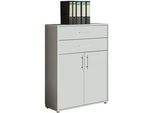 Aktenschrank Office Edition Grau/Weiß