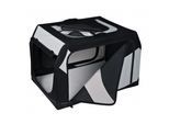 Tiertransportbox TRIXIE "Vario M-L", grau (grau, schwarz), B:91cm H:58cm T:61cm, Metall, Polyester, Tiertransportbehälter, Tiertransportbox