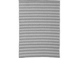 Teppich CARPETFINE "Frida 203", grau, B:200cm H:7mm L:290cm, Polyester, Teppiche, Teppich, Wendeteppich, 100% recyceltem Material (PET), Flachgewebe, Sisal Optik