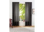 Vorhang "Lanea" Gr. 4, grau (anthrazit), B:135cm H:245cm, Baumwolle, Polyester, LEGER HOME BY LENA GERCKE, Gardinen, Leinenoptik, 1 Schal, verschiedene Größen